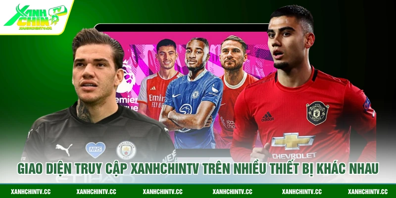 Giao diện truy cập XanhChinTV trên nhiều thiết bị khác nhau